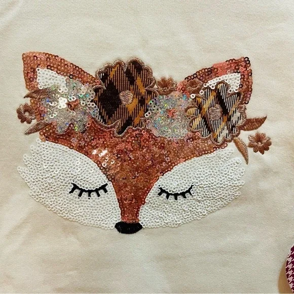 Btween Fox Sequin Skirt, Sweatshirt, and Scrunchie Set Size 5 NWT - Picture 3 of 9